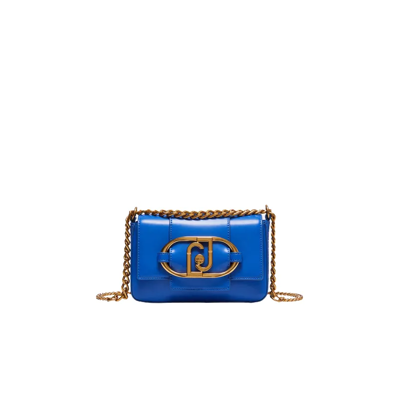 Borsa a tracolla con catena scorrevole Liu Jo, galactic blue