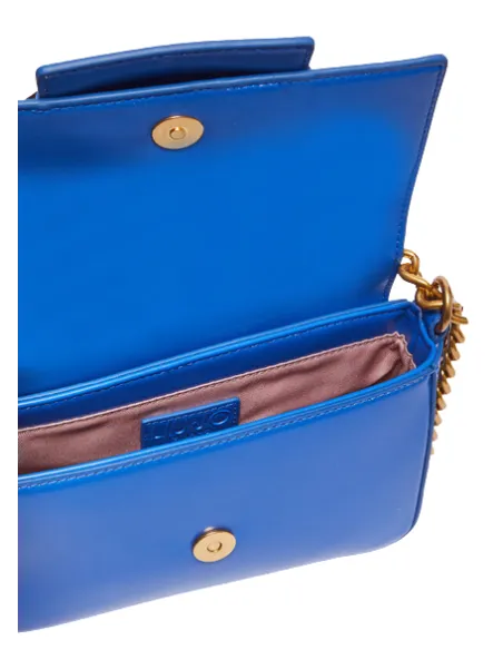 Borsa a tracolla con catena scorrevole Liu Jo, galactic blue