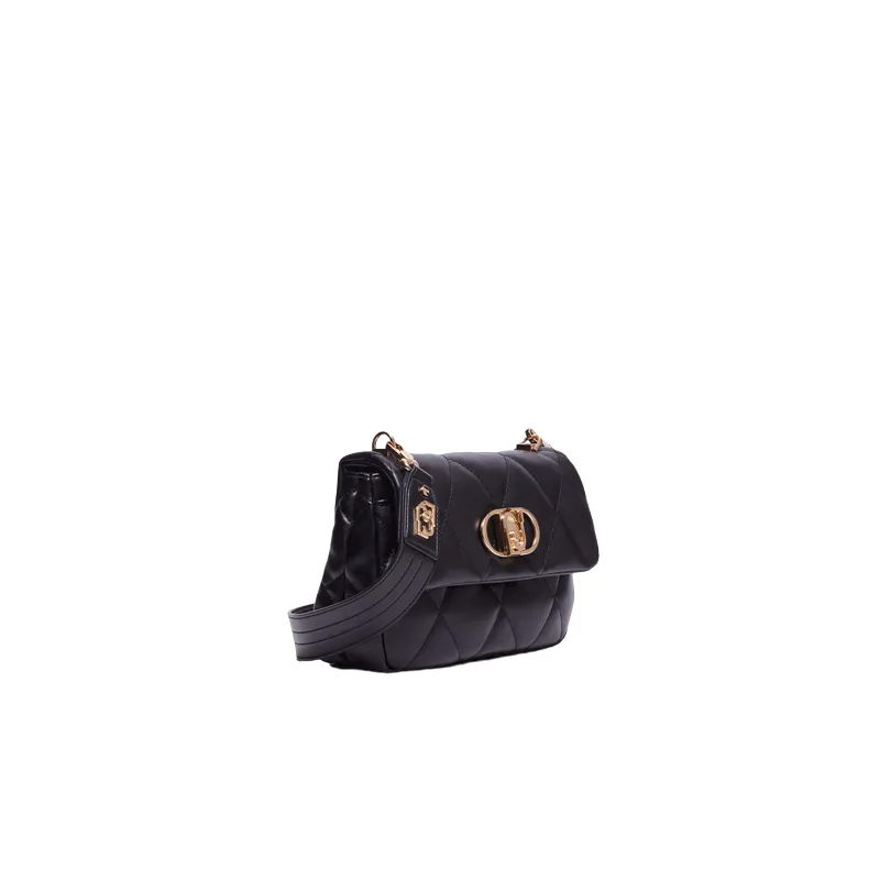 Borsa donna trapuntata con pattina Liu Jo, nera 2