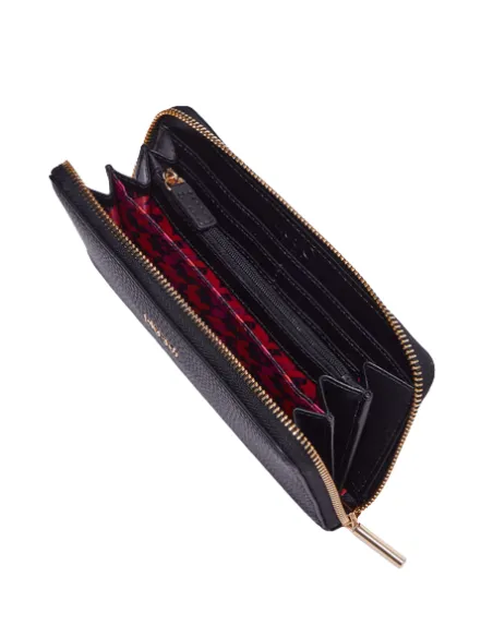 Portafogli donna Liu Jo con chiusura con cerniera, nero