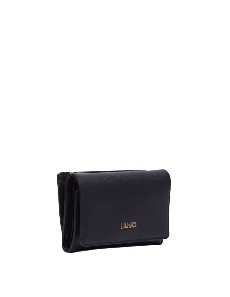 Portafogli donna con pattina Liu Jo, nero