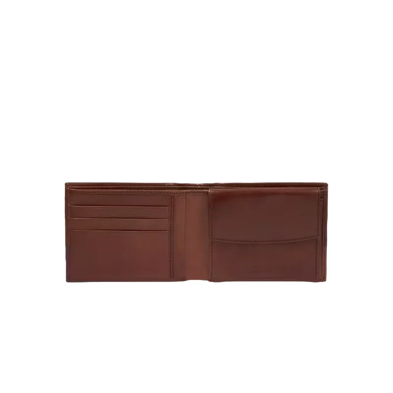 The Bridge Damiano men's leather wallet with coin purse, brown The Bridge Damiano men's leather wallet with coin purse, brown