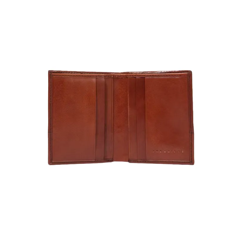 The Bridge Damiano leather credit card holder, brown