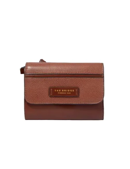 The Bridge Domitilla women's leather wallet with external coin pocket, brown