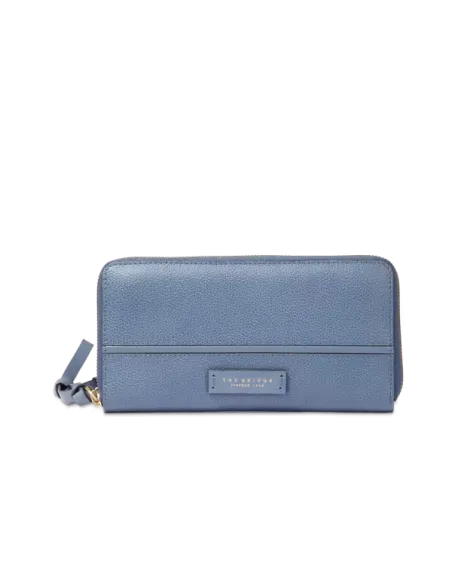 Portafogli donna con zip The Bridge Domitilla, ceruleo