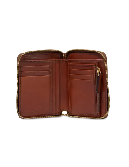 Portafogli donna medio con cerniera The Bridge Lucrezia, marrone