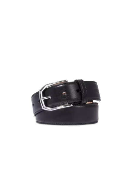 The Bridge Brunelleschi men's leather belt, black