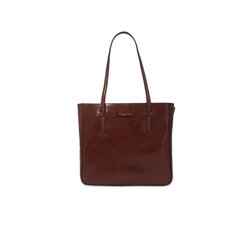 The Bridge Diana leather shopping bag with two compartments