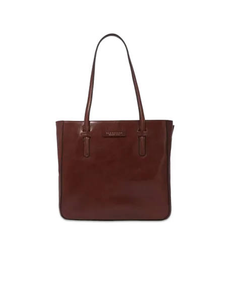 The Bridge Diana leather shopping bag with two compartments