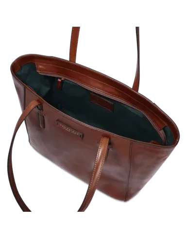 Leder-Einkaufstasche mit...