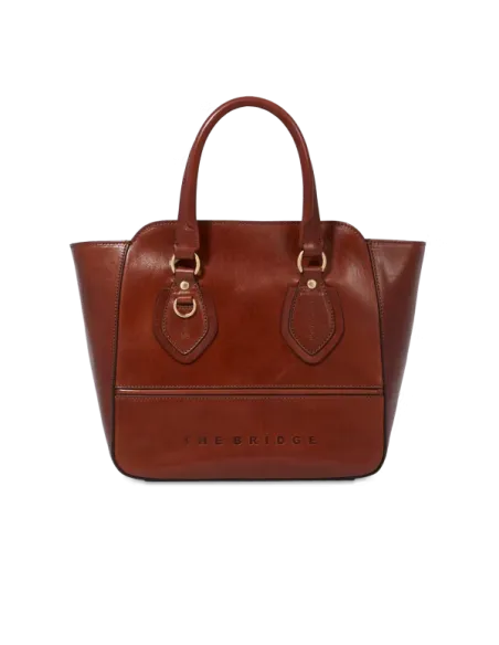 The Bridge Daphne women's leather bag with two handles and removable strap