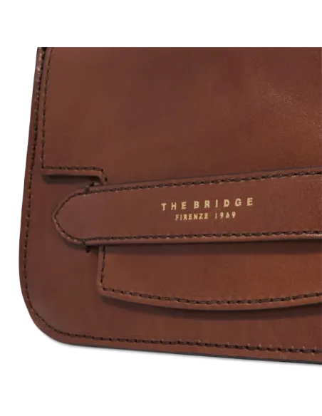 Borsa a tracolla con pattina The Bridge Lucrezia, marrone