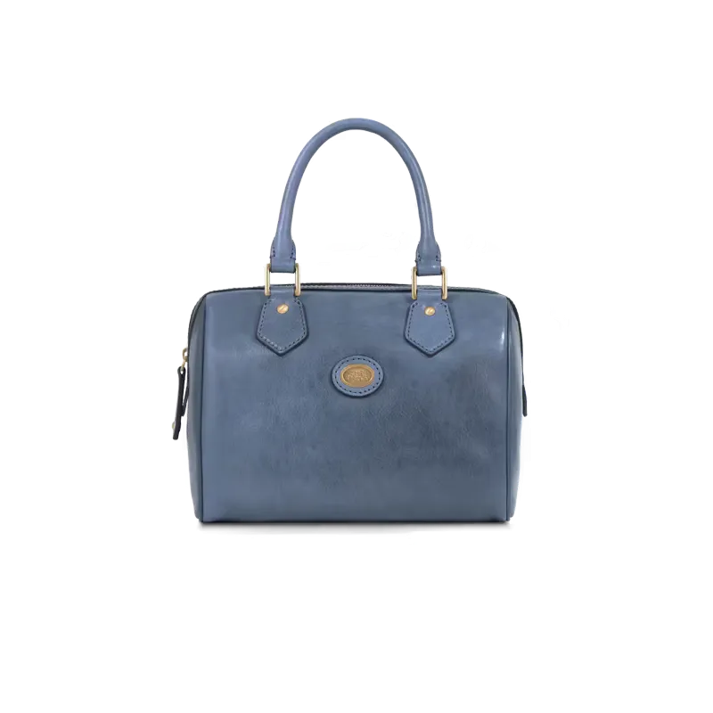 Bauletto in pelle The Bridge Story, ceruleo