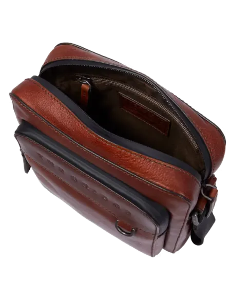 Borsello piccolo in pelle The Bridge Damiano, marrone