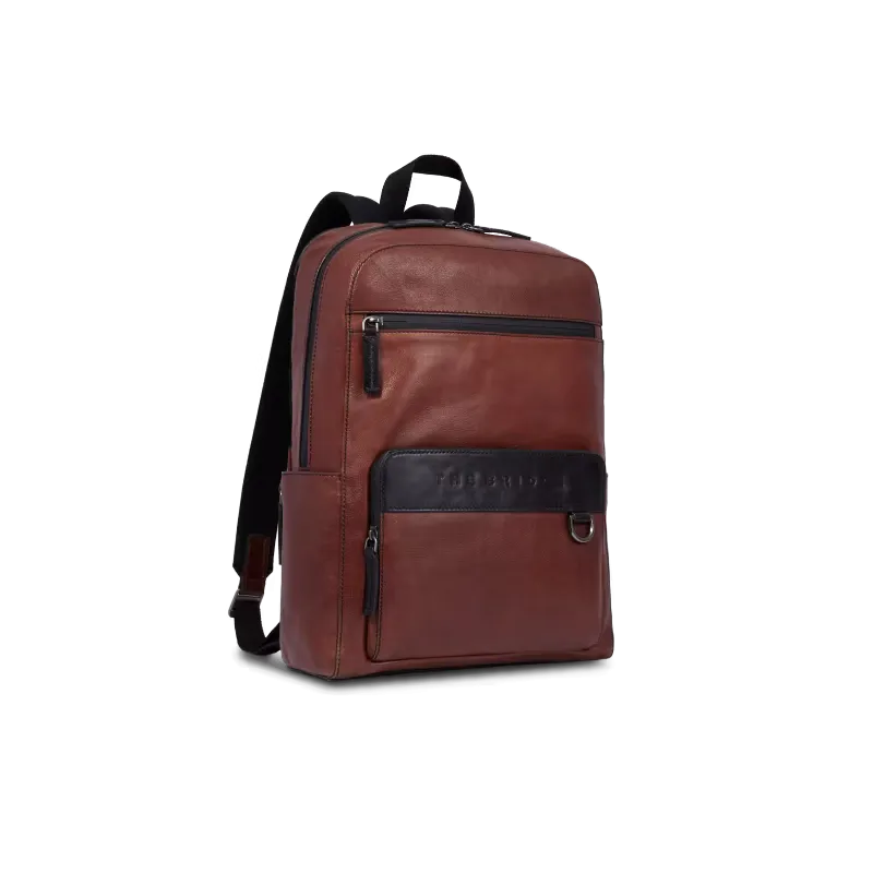 The Bridge Damiano leather computer backpack, brown 2