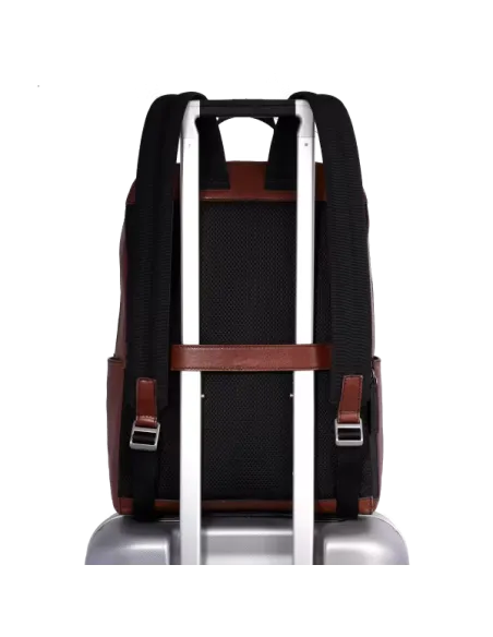 The Bridge Damiano leather computer backpack, brown