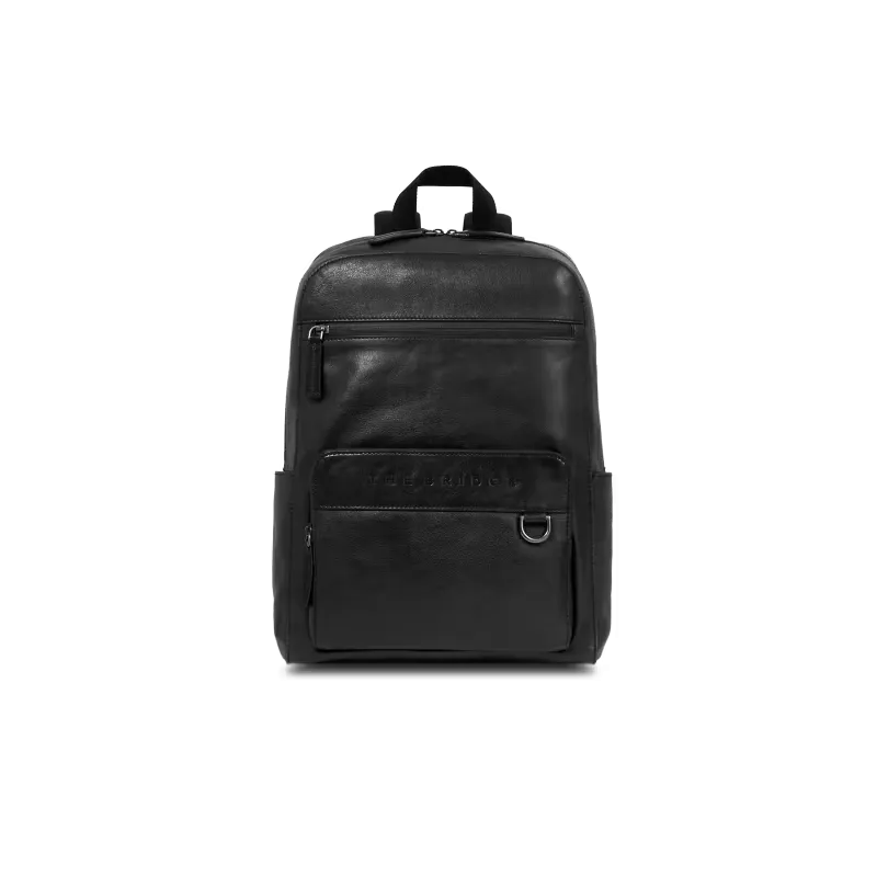 The Bridge Damiano leather computer backpack, black