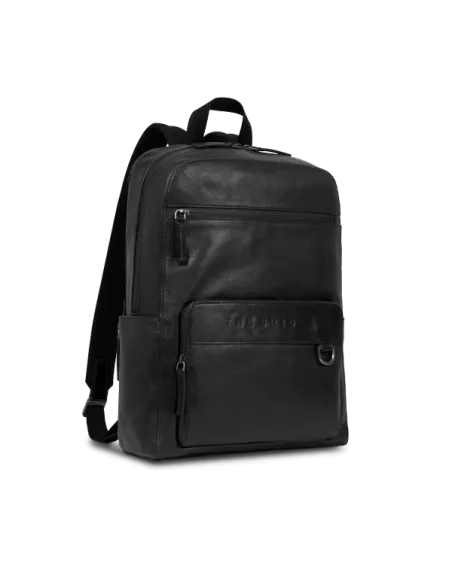 The Bridge Damiano Computer-Rucksack aus Leder, schwarz