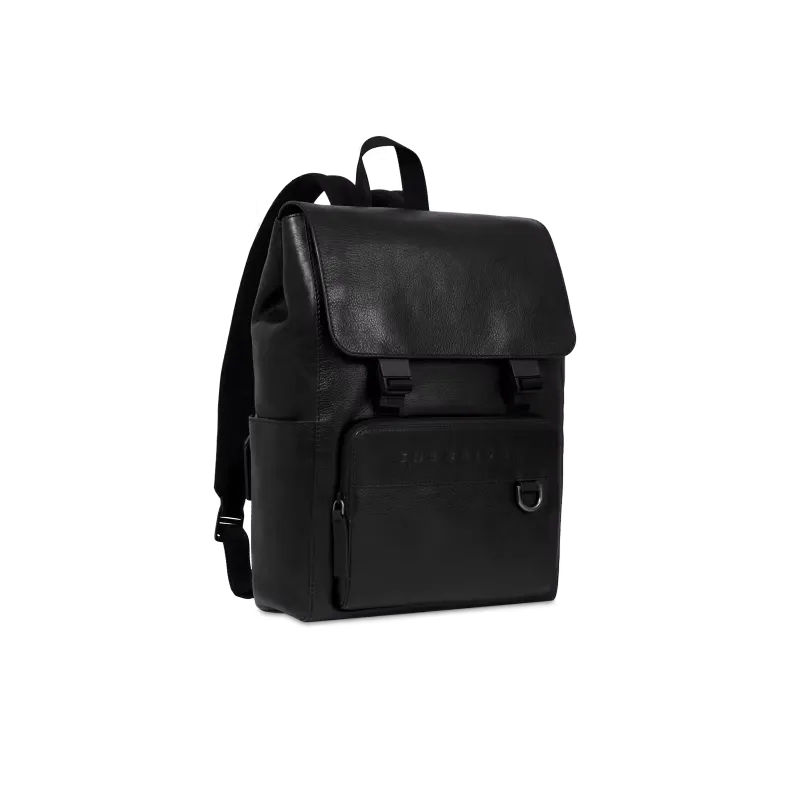 The Bridge Damiano laptop backpack with flap closure, black 2