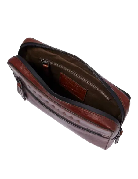 The Bridge men's clutch bag with handle, brown