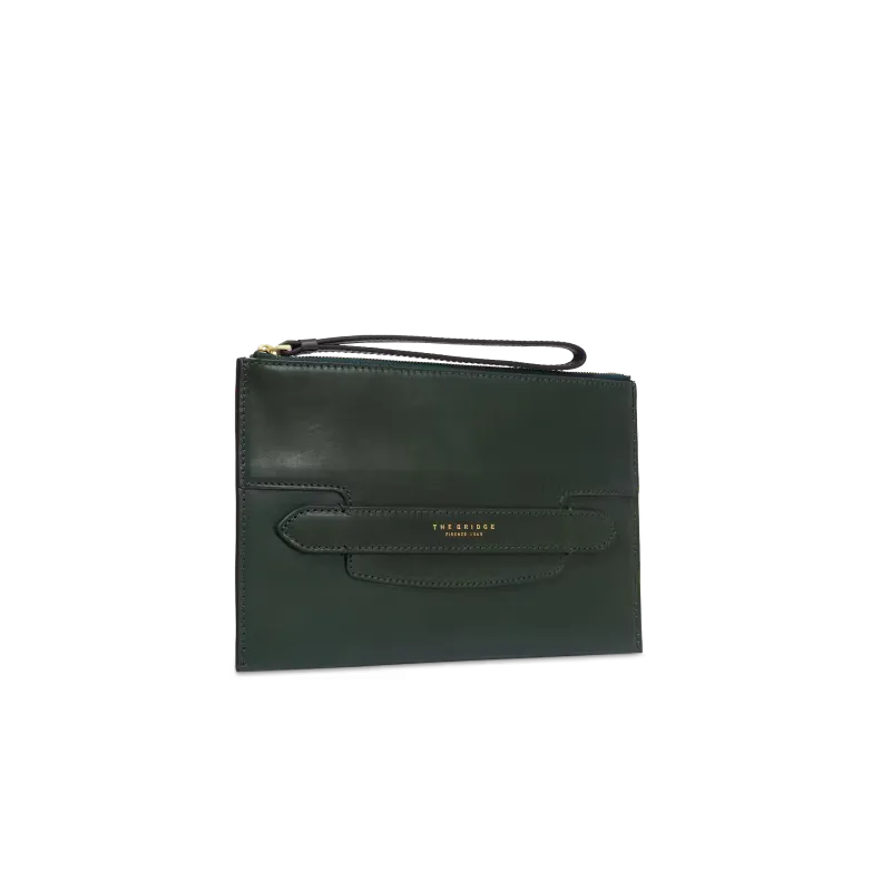 The Bridge Lucrezia Schlanker mittlere Handtasche, Malachite 2