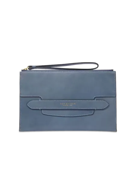 Pouch piatta grande The Bridge Lucrezia, Ceruleo