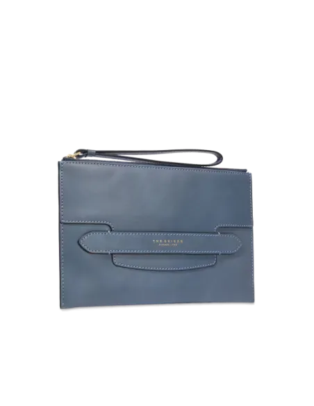 The Bridge Lucrezia Schlanker mittlere Handtasche, Ceruleo