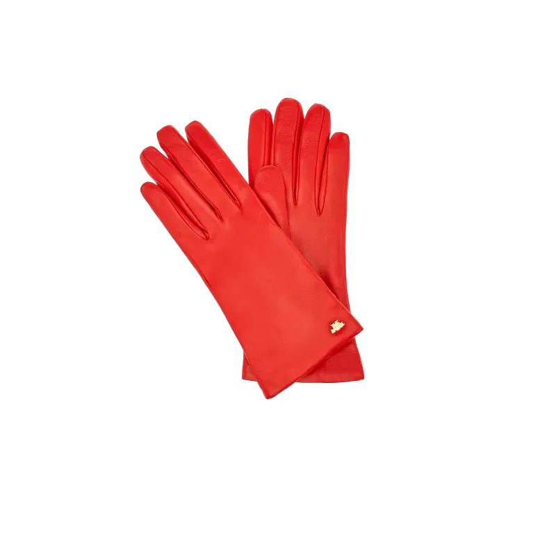 Damen Lederhandschuhe The Bridge, rot