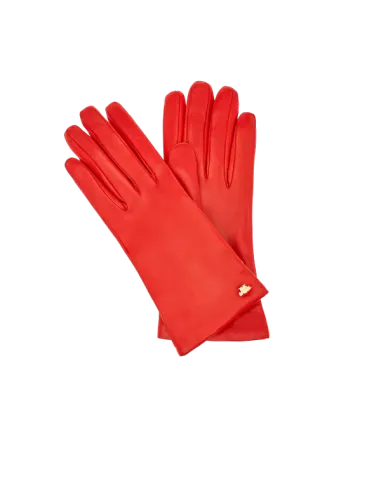 The Bridge women's leather gloves, red
