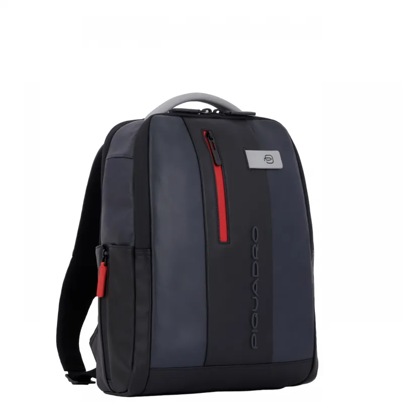Zaino in pelle porta pc da 14 PQ Urban grigio-nero 2