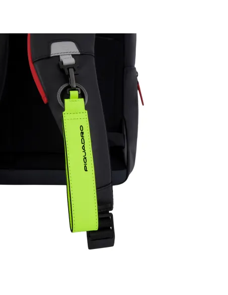 Zaino in pelle porta pc da 14 PQ Urban grigio-nero