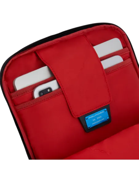 Zaino in pelle porta pc da 14 PQ Urban grigio-nero