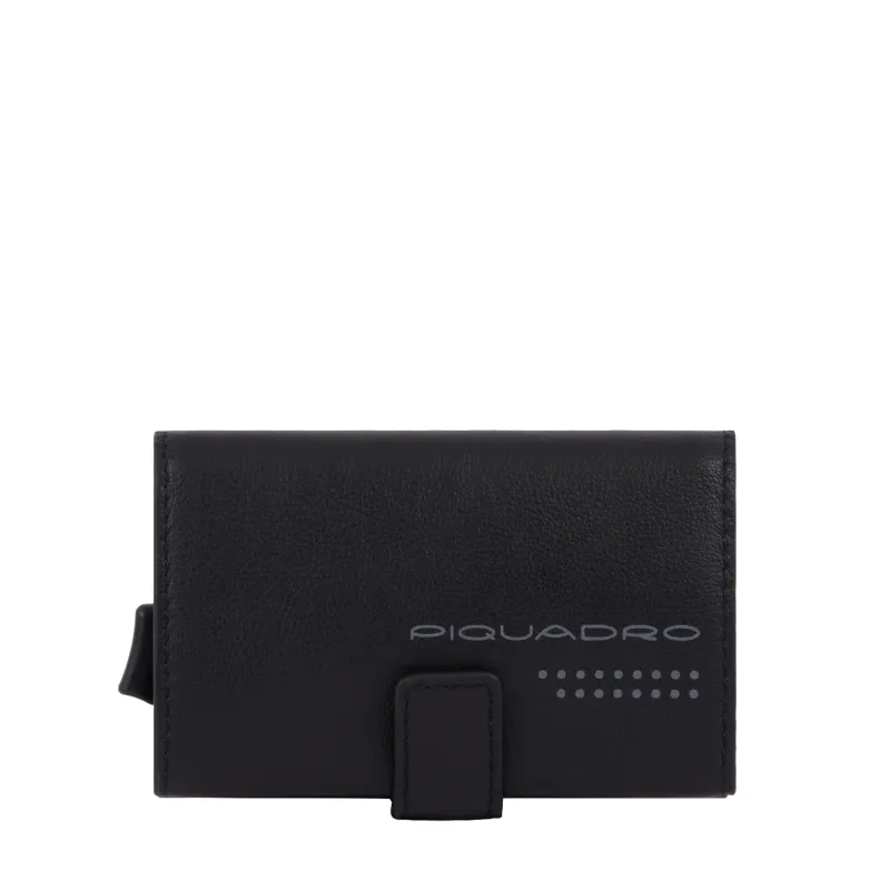 Porta carte di credito in metallo Piquadro Urban, Nero 2