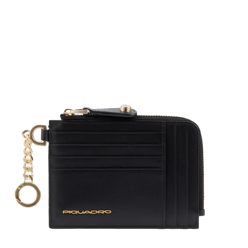 Piquadro Ray women's coin and credit card holder with key...