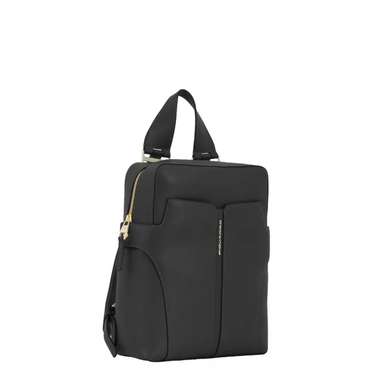 Piquadro Ray leather women's IPad backpack, black 2
