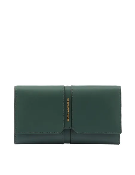 Portafogli donna con tasca per smartphone Piquadro Ray, verde