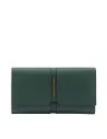Piquadro Ray women's leather wallet with smartphone pocket, green