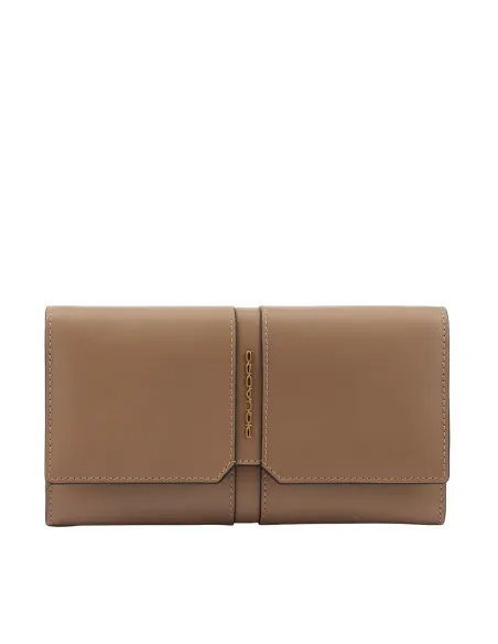 Piquadro Ray Damenledergeldbörse mit Smartphone-Fach, beige