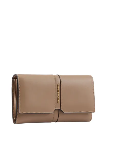 Piquadro Ray Damenledergeldbörse mit Smartphone-Fach, beige
