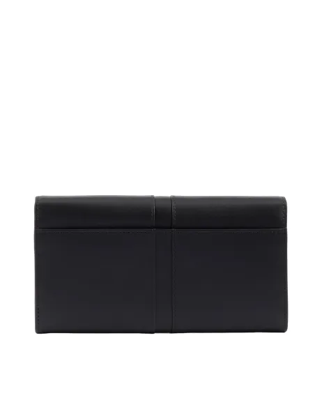 Piquadro Ray Damenledergeldbörse mit Smartphone-Fach, schwarz