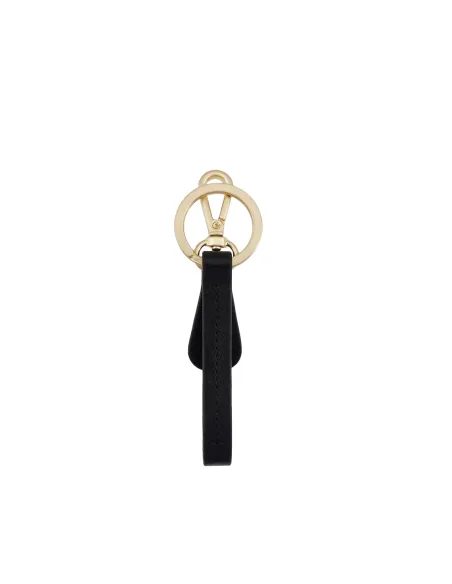 Piquadro Ray women's key chain with snap hook, black