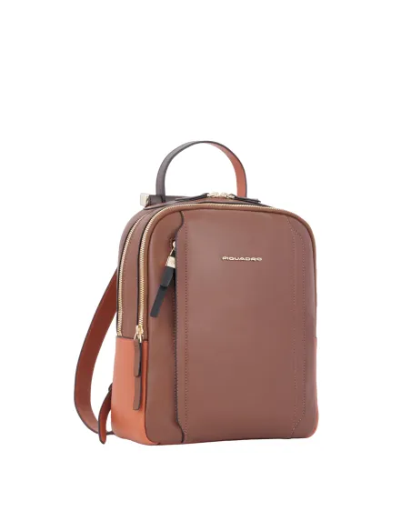 Zaino donna Piquadro Circle porta iPad®Pro12.9", Marrone-Arancio