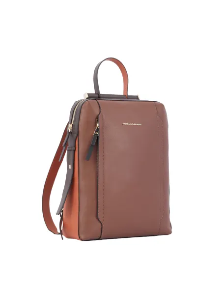 Ladies' laptop backpack Circle, brown-orange