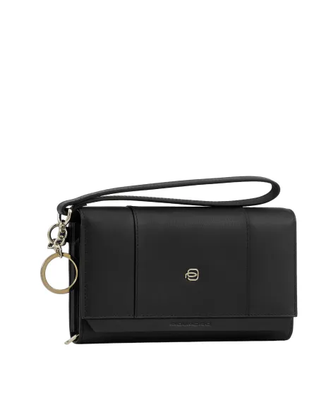Pochette/portafogli donna Piquadro Circle, nera
