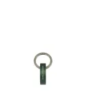 Piquadro round metal key ring with snap hook, green