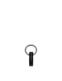 Piquadro round metal key ring with snap hook, black