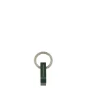 Piquadro metal key ring with triangular snap hook, green