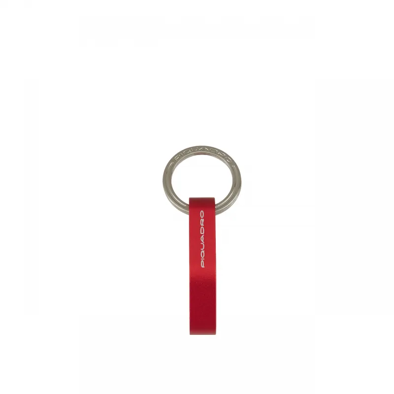 Piquadro carabiner key ring, red