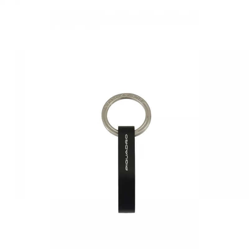 Piquadro carabiner key ring, black