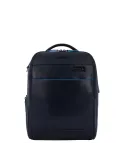 Piquadro Blue Square Revamp 14" Laptop-Rucksack aus Leder, blau